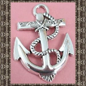Tibetan Silver Anchor Design Charm